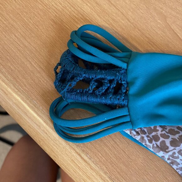 Acacia Panama Crochet Seaweed Dark Green Bikini Set - Picture 7 of 7